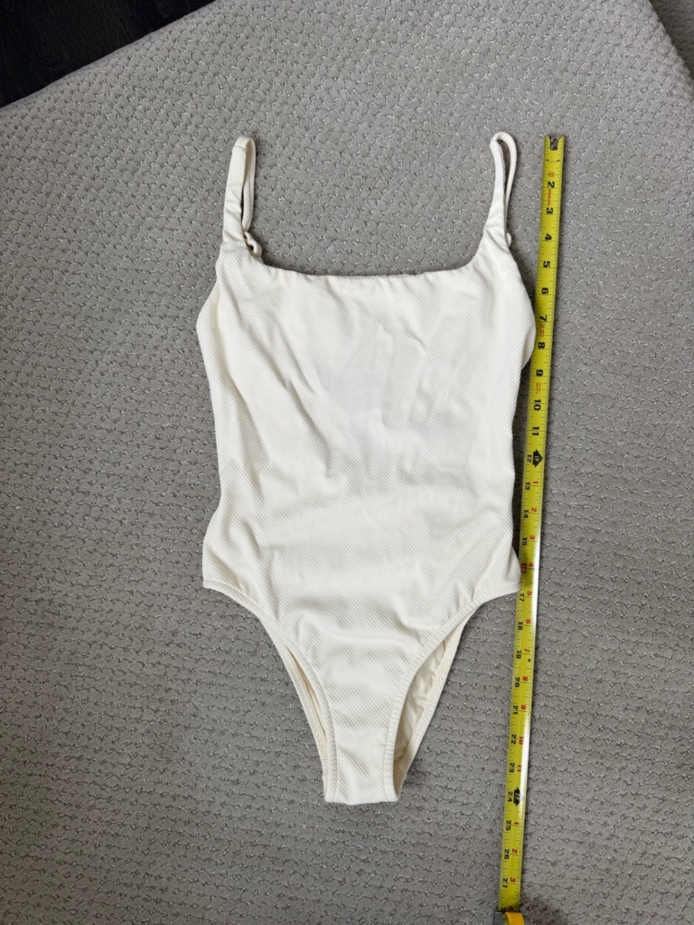 Lenny Niemeyer Ivory Textured Scoop Back One Piece Swimsuit S - Picture 7 of 11